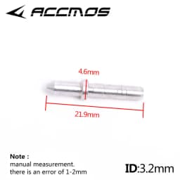 50pcs Archery Aluminum Nock Pin for ID 3.2/4.2/6.2/5.2/8.0mm Arrow Shaft Nock Compound Recurve Bow Arrows Archery (Only Pin)