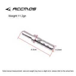 50pcs Archery Aluminum Nock Pin for ID 3.2/4.2/6.2/5.2/8.0mm Arrow Shaft Nock Compound Recurve Bow Arrows Archery (Only Pin)