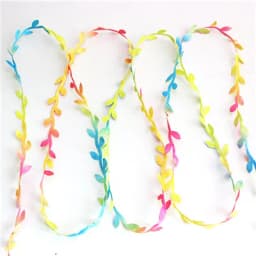 10yards Silk Leaf-Shaped Handmake Artificial Green Leaves for Wedding Decoration DIY Wreath Gift Scrapbooking Craft Fake Flower
