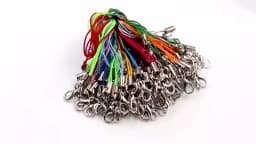 100pcs Lanyard Lariat Strap Cords Lobster Clasp Rope Keychains Hooks Mobile Set Charms Keyring Bag Accessories Key Ring