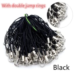 100pcs Lanyard Lariat Strap Cords Lobster Clasp Rope Keychains Hooks Mobile Set Charms Keyring Bag Accessories Key Ring