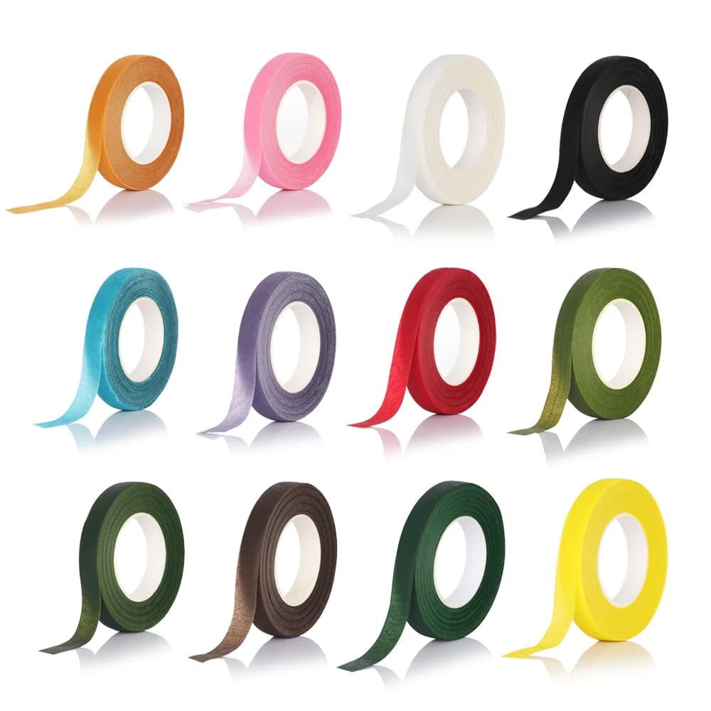 Artificial Flower Floral Tape Stamen Wrapping Florist Green Tapes Self-adhesive Bouquet Floral Stem Tape Craft Supplies