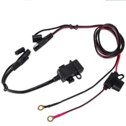 SAE to USB Cable Adapter Waterproof USB Charger Quick 2.1A Port with Inline Fuse for Motorcycle Cellphone Tablet GPS