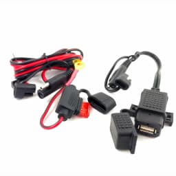 SAE to USB Cable Adapter Waterproof USB Charger Quick 2.1A Port with Inline Fuse for Motorcycle Cellphone Tablet GPS