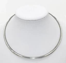 304 Stainless Steel Collar Neck Ring Necklace Silver Color Big Circle Metal Pendant Torque Statement Necklace Jewelry Findings