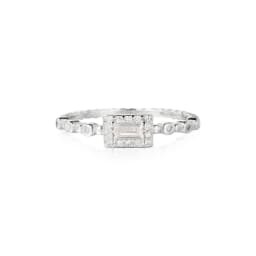 Trendy Elegant Dainty Rings For Women Romantic Women's Ring Shiny Zircon Gold Color Thin Finger Ring Accessories Jewelry KCR088