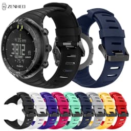 Silicone Watchband Strap For Suunto Core Replacement Bracelet Wristband For Suunto Core Smart Watch Band