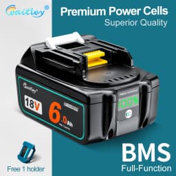 Waitley 18V Battery For Makita Power Tools Replacement Accessories BL1860 BL1850 / Li-ion Rechargeable batteries Pack