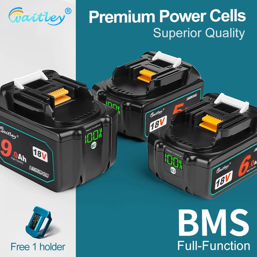 Waitley 18V Battery For Makita Power Tools Replacement Accessories BL1860 BL1850 / Li-ion Rechargeable batteries Pack