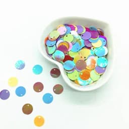 Sequin 10mm 15mm 20mm 25mm 30mm PVC Flat Round Loose Sequins Paillettes Sewing Wedding Craft Accessories with 1 Side Hole 10g