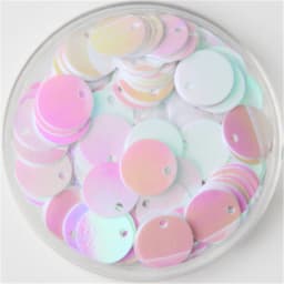 Sequin 10mm 15mm 20mm 25mm 30mm PVC Flat Round Loose Sequins Paillettes Sewing Wedding Craft Accessories with 1 Side Hole 10g