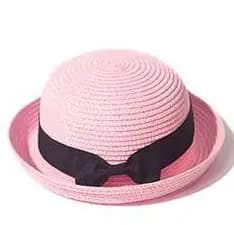 COKK Panama Hat Simple Summer Beach Hat Female Casual Lady Women Flat Brim Bowknot Straw Cap Girls Sun Hat Chapeu Feminino