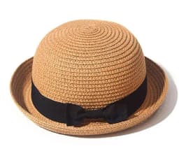 COKK Panama Hat Simple Summer Beach Hat Female Casual Lady Women Flat Brim Bowknot Straw Cap Girls Sun Hat Chapeu Feminino
