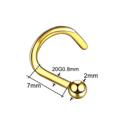 1PC 20G Steel Heart Nariz Piercing Screw Nostril Earring Piercings L Shape Nose Bone Studs Neus Rings Body Piercing Jewelry