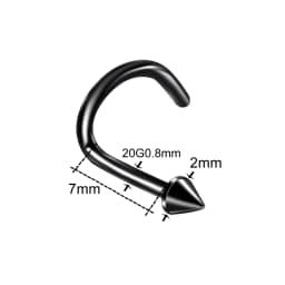 1PC 20G Steel Heart Nariz Piercing Screw Nostril Earring Piercings L Shape Nose Bone Studs Neus Rings Body Piercing Jewelry