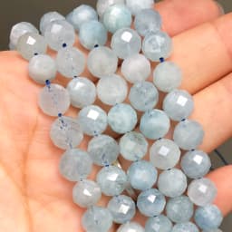 Natural Grey Labradorite Beads Faceted Loose Stone Beads For DIY Making Bracelet Necklace Jewelry Accessories 7.5'' 6mm/8mm