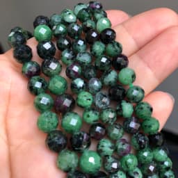 Natural Grey Labradorite Beads Faceted Loose Stone Beads For DIY Making Bracelet Necklace Jewelry Accessories 7.5'' 6mm/8mm