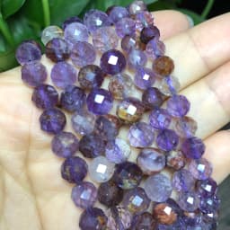 Natural Grey Labradorite Beads Faceted Loose Stone Beads For DIY Making Bracelet Necklace Jewelry Accessories 7.5'' 6mm/8mm