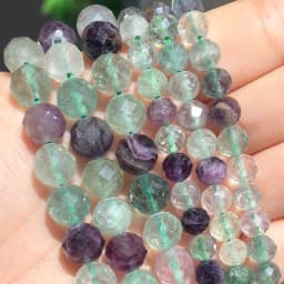 Natural Grey Labradorite Beads Faceted Loose Stone Beads For DIY Making Bracelet Necklace Jewelry Accessories 7.5'' 6mm/8mm