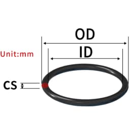 O-ring Thickness 1.5/2.4/4.6mm Cross Section CS NBR Nitrile Rubber Sealing Gasket Rubber Washer Ring Wholesale In Specifications