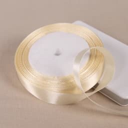 25 Yards 6/10/12/15/20/25/32/38/50/75mm Beige Color Polyester Satin Ribbon for Wedding Party Decoration&DIY Gift Wrapping Ribbon