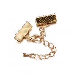 10Pcs Ribbon Leather Cord End Fastener Clasps Extender Chain Lobster Clasps Connectors For Jewelry Making Diy Bracelet Findings