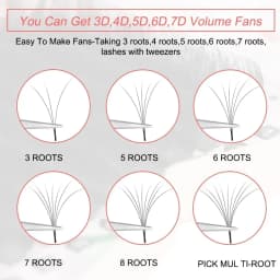 Yelix M Curl Easy Fan Lashes Bloom Individual Eyelash Extension Faux Mink Eyelashes Soft Natural Lash Extension Volume Auto Fans