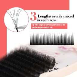 Yelix M Curl Easy Fan Lashes Bloom Individual Eyelash Extension Faux Mink Eyelashes Soft Natural Lash Extension Volume Auto Fans
