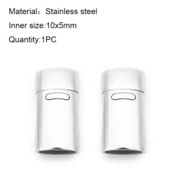 Louleur Magnetic Clasps Bracelets Connector End Clasp Flat Leather Cord Lazy Shoelace Buckle Jewelry Findings Magnets Fasteners