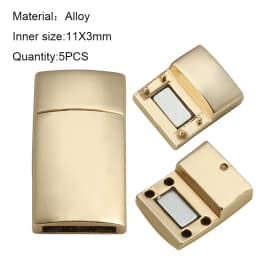 Louleur Magnetic Clasps Bracelets Connector End Clasp Flat Leather Cord Lazy Shoelace Buckle Jewelry Findings Magnets Fasteners
