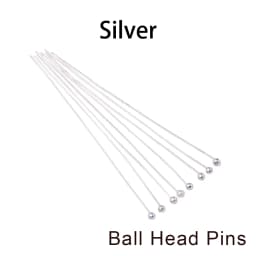 100-200Pcs/Lot 10-70mm Heads Eye Flat Head Pin Gold Plated Ball Head Pins for Jewelry Findings Making Accessories Supplies