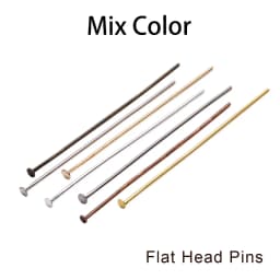 100-200Pcs/Lot 10-70mm Heads Eye Flat Head Pin Gold Plated Ball Head Pins for Jewelry Findings Making Accessories Supplies