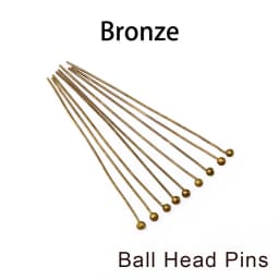 100-200Pcs/Lot 10-70mm Heads Eye Flat Head Pin Gold Plated Ball Head Pins for Jewelry Findings Making Accessories Supplies