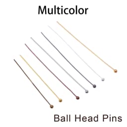 100-200Pcs/Lot 10-70mm Heads Eye Flat Head Pin Gold Plated Ball Head Pins for Jewelry Findings Making Accessories Supplies