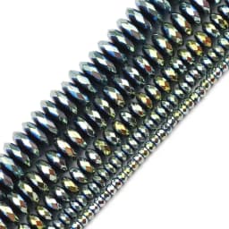 JHNBY Faceted Flat Round Hematite Ball 3/4/6/8/10mm Natural Stone Ore Gold Colors Loose Beads For Jewelry Bracelets Making DIY