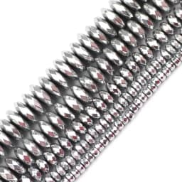 JHNBY Faceted Flat Round Hematite Ball 3/4/6/8/10mm Natural Stone Ore Gold Colors Loose Beads For Jewelry Bracelets Making DIY