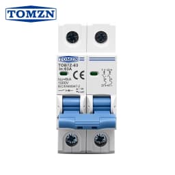 TOMZN 2P DC 1000V Solar Mini Circuit Breaker 3A 6A 10A 16A 20A 25A 32A 40A 50A 63A DC MCB for PV System