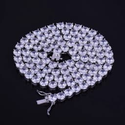 Bubble Letter 1 Row Tennis Chain Zircon Necklace Hip Hop Jewelry Gold Color Copper Material Men Rock Link 18inch 20inch