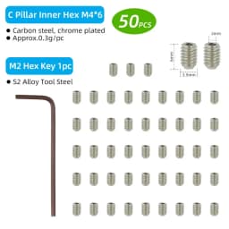 Deemount 25/50 PCS Bicycle Pedal Bolts M4 Steel Stud Pin Nail Cycle Anti-skid Spikes Bike Parts Optional Tool