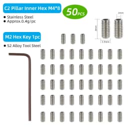 Deemount 25/50 PCS Bicycle Pedal Bolts M4 Steel Stud Pin Nail Cycle Anti-skid Spikes Bike Parts Optional Tool