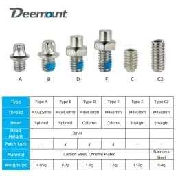 Deemount 25/50 PCS Bicycle Pedal Bolts M4 Steel Stud Pin Nail Cycle Anti-skid Spikes Bike Parts Optional Tool