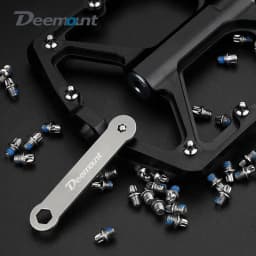 Deemount 25/50 PCS Bicycle Pedal Bolts M4 Steel Stud Pin Nail Cycle Anti-skid Spikes Bike Parts Optional Tool