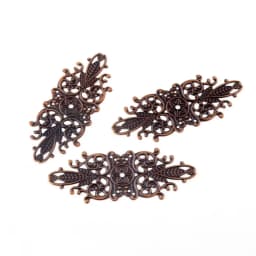 10Pcs Filigree Flower Wraps Connectors Gift Decoration DIY Embellishments Findings 8.5x3.4cm