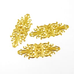 10Pcs Filigree Flower Wraps Connectors Gift Decoration DIY Embellishments Findings 8.5x3.4cm