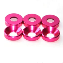 20pcs M2 M3 M4 M5 M6 Aluminum Colourful Anodized Countersunk Head Bolt Washers Gasket Red/Grey/deep Blue/Black/purple