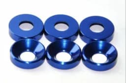 20pcs M2 M3 M4 M5 M6 Aluminum Colourful Anodized Countersunk Head Bolt Washers Gasket Red/Grey/deep Blue/Black/purple