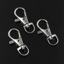 10pcs Wholesale Silver Color Rhodium Lobster Clasp Clips Key Hook Keychain Split Key Ring Findings Clasps DIY Keychains Making