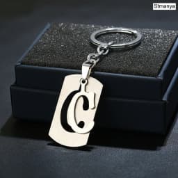 Charm New 26 Letters Stainless Steel Key Chain Men Women keychain Best Couple gift Jewelry Car Key Ring A-Z Keychain