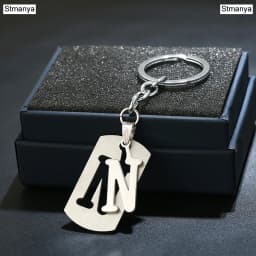 Charm New 26 Letters Stainless Steel Key Chain Men Women keychain Best Couple gift Jewelry Car Key Ring A-Z Keychain