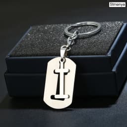 Charm New 26 Letters Stainless Steel Key Chain Men Women keychain Best Couple gift Jewelry Car Key Ring A-Z Keychain